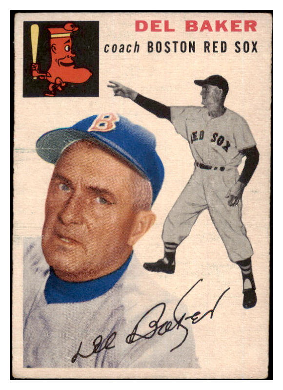 1954 Topps Baseball #133 Del Baker Red Sox VG-EX 528587