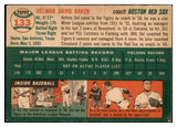 1954 Topps Baseball #133 Del Baker Red Sox VG-EX 528587