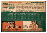 1954 Topps Baseball #134 Cal Hogue Pirates VG-EX 528588