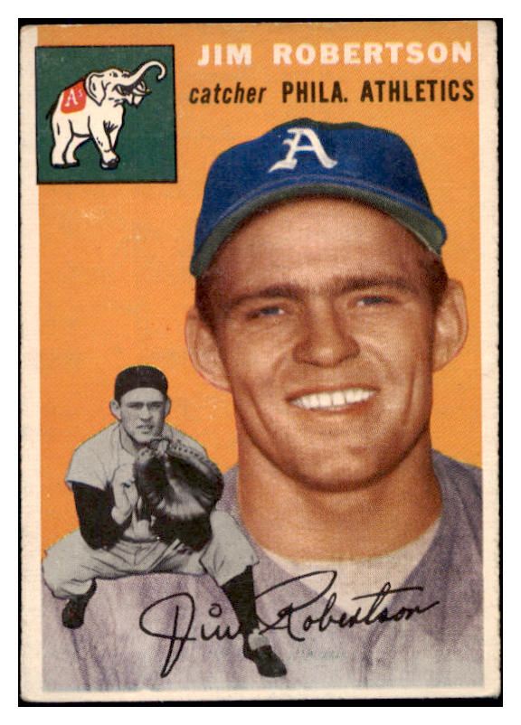 1954 Topps Baseball #149 Jim Robertson A's VG-EX 528594