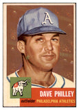 1953 Topps Baseball #064 Dave Philley A's EX-MT 528601