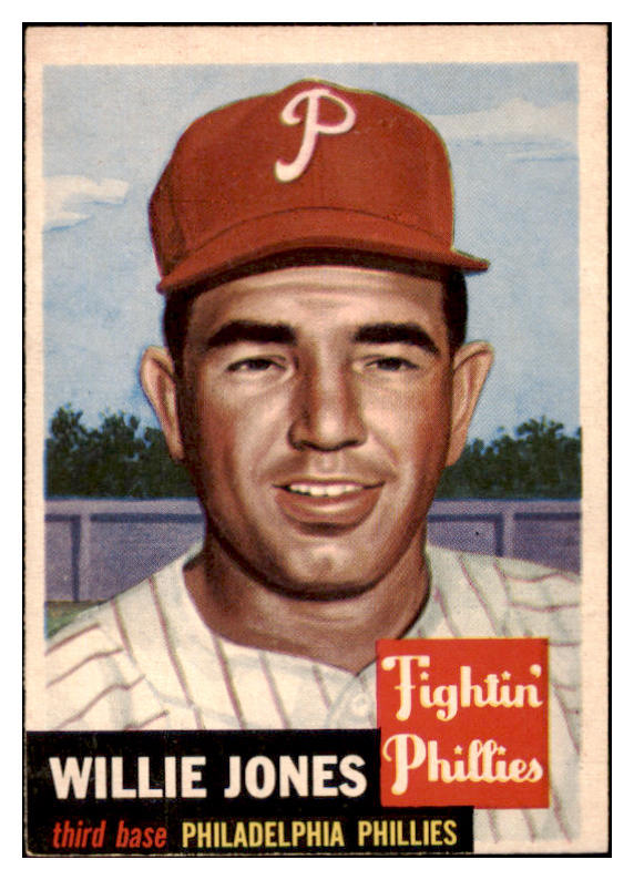 1953 Topps Baseball #088 Willie Jones Phillies EX-MT 528603