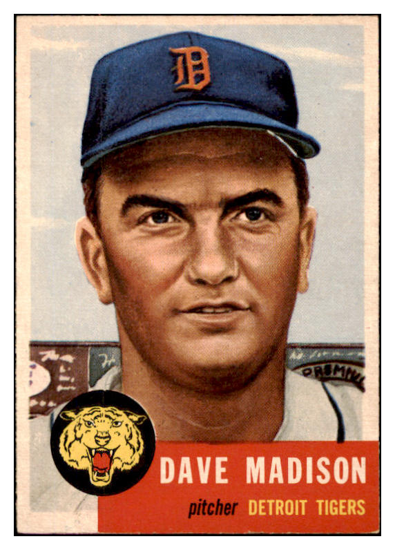 1953 Topps Baseball #099 Dave Madison Tigers EX-MT 528605