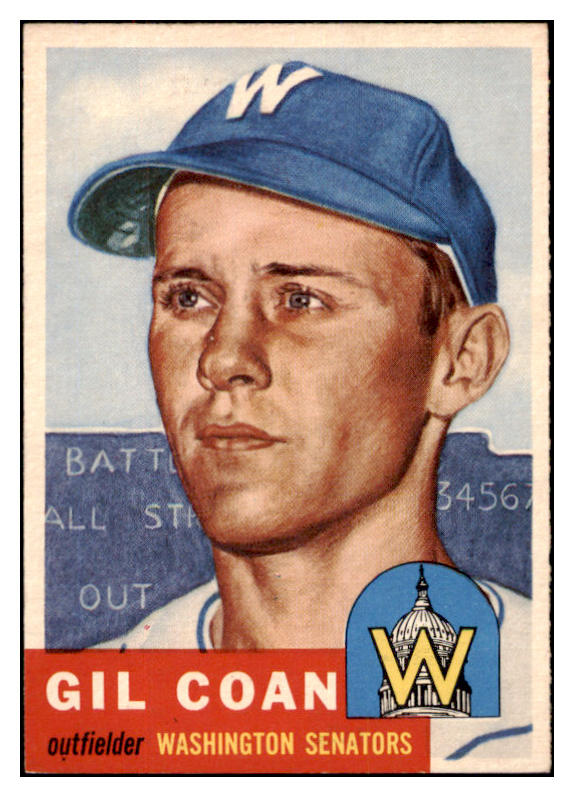1953 Topps Baseball #133 Gil Coan Senators EX-MT 528613