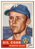 1953 Topps Baseball #133 Gil Coan Senators EX-MT 528613