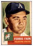 1953 Topps Baseball #024 Ferris Fain A's EX 528627