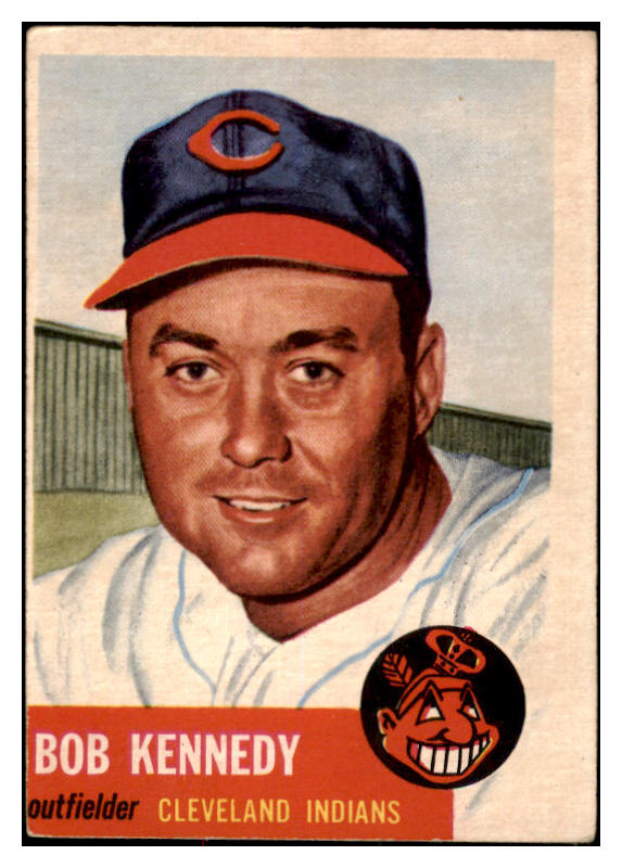 1953 Topps Baseball #033 Bob Kennedy Indians EX 528628