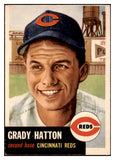 1953 Topps Baseball #045 Grady Hatton Reds EX 528630