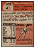 1953 Topps Baseball #045 Grady Hatton Reds EX 528630
