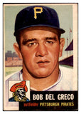 1953 Topps Baseball #048 Bob Del Greco Pirates EX 528631