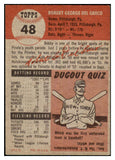 1953 Topps Baseball #048 Bob Del Greco Pirates EX 528631