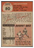 1953 Topps Baseball #080 Jim Hegan Indians EX 528636