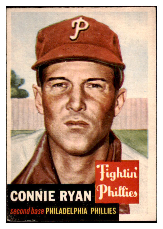 1953 Topps Baseball #102 Connie Ryan Phillies EX 528639