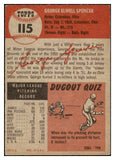 1953 Topps Baseball #115 George Spencer Giants EX 528642