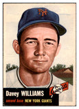 1953 Topps Baseball #120 Davey Williams Giants EX 528643