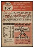1953 Topps Baseball #137 John Rutherford Dodgers EX 528645