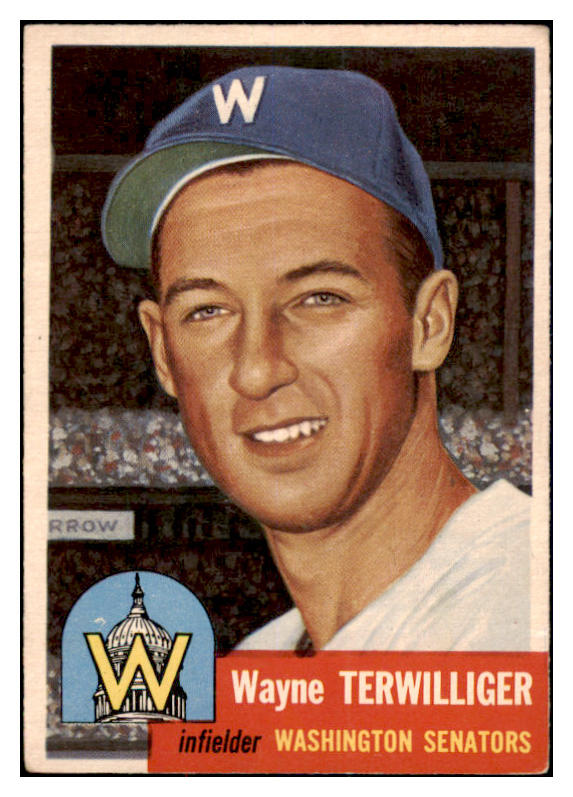 1953 Topps Baseball #159 Wayne Terwilliger Senators EX 528647