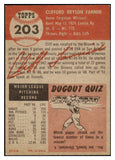 1953 Topps Baseball #203 Cliff Fannin Browns EX 528650