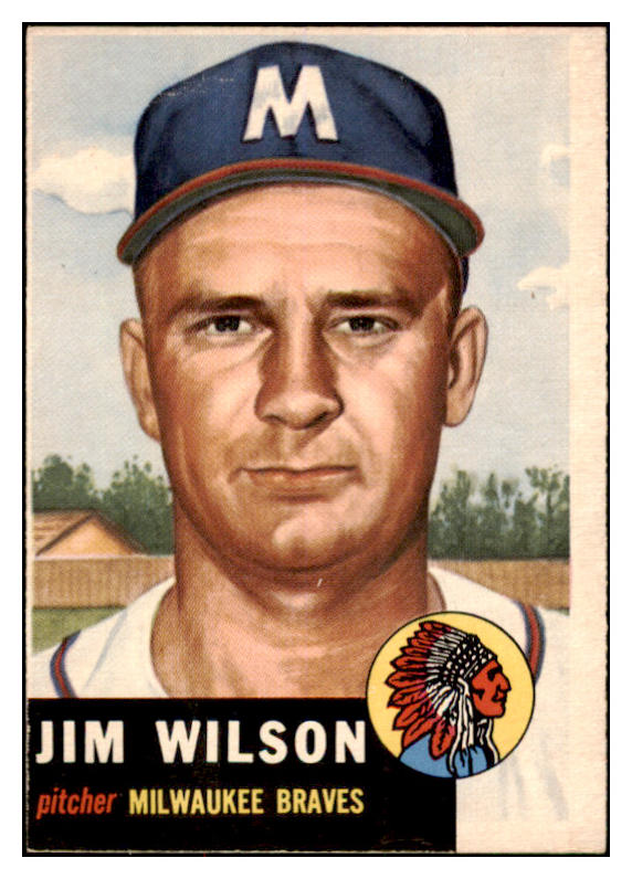 1953 Topps Baseball #208 Jim Wilson Braves EX 528652