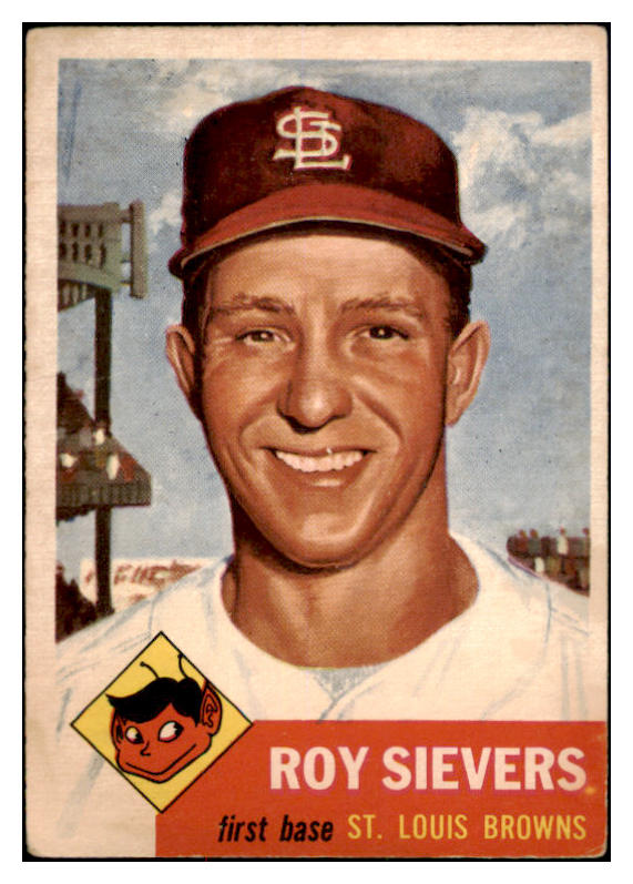 1953 Topps Baseball #067 Roy Sievers Browns VG-EX 528654