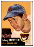 1953 Topps Baseball #046 Johnny Klippstein Cubs VG-EX 528657