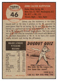 1953 Topps Baseball #046 Johnny Klippstein Cubs VG-EX 528657