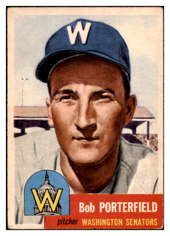 1953 Topps Baseball #108 Bob Porterfield Senators VG-EX 528662