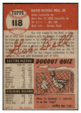 1953 Topps Baseball #118 Gus Bell Reds VG-EX 528663