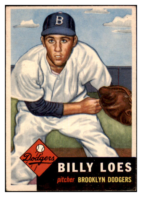 1953 Topps Baseball #174 Billy Loes Dodgers VG-EX 528668
