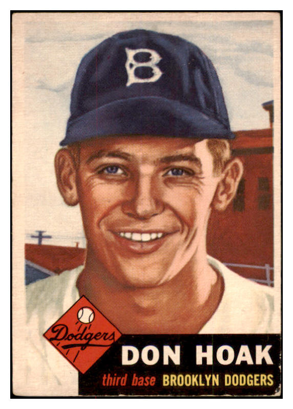 1953 Topps Baseball #176 Don Hoak Dodgers VG-EX 528669
