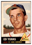 1953 Topps Baseball #070 Ed Yuhas Cardinals EX-MT 528677