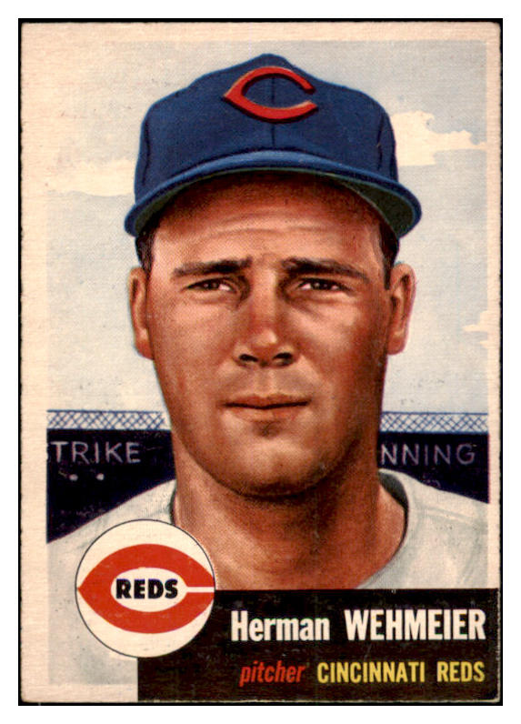 1953 Topps Baseball #110 Herm Wehmeier Reds EX-MT 528681