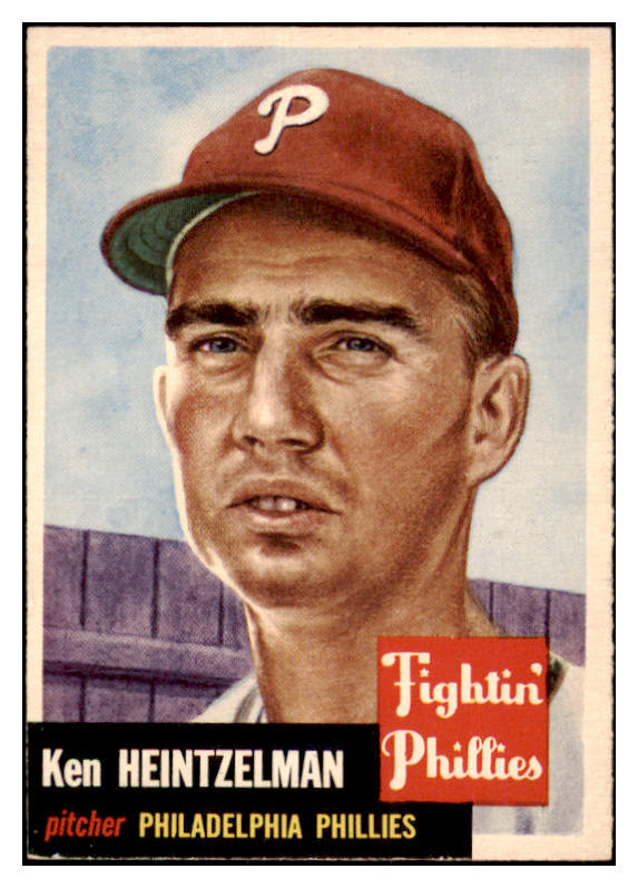 1953 Topps Baseball #136 Ken Heintzelman Phillies EX-MT 528686