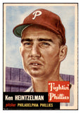 1953 Topps Baseball #136 Ken Heintzelman Phillies EX-MT 528686