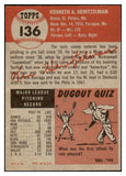 1953 Topps Baseball #136 Ken Heintzelman Phillies EX-MT 528686