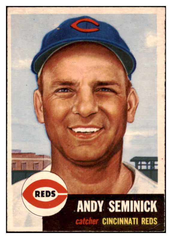 1953 Topps Baseball #153 Andy Seminick Reds EX-MT 528687