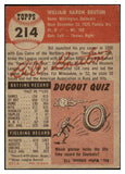 1953 Topps Baseball #214 Bill Bruton Braves EX-MT 528694