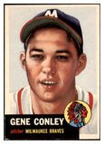 1953 Topps Baseball #215 Gene Conley Braves EX-MT 528695