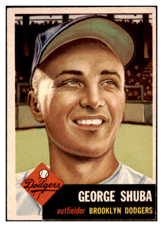 1953 Topps Baseball #034 George Shuba Dodgers EX 528704