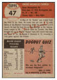 1953 Topps Baseball #047 Bubba Church Reds EX 528706