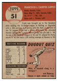 1953 Topps Baseball #051 Frank Campos Senators EX 528707