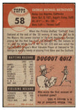 1953 Topps Baseball #058 George Metkovich Pirates EX 528710