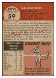 1953 Topps Baseball #059 Karl Drews Phillies EX 528711