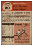 1953 Topps Baseball #080 Jim Hegan Indians EX 528715