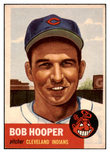 1953 Topps Baseball #084 Bob Hooper Indians EX 528717
