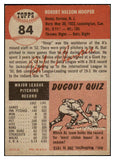 1953 Topps Baseball #084 Bob Hooper Indians EX 528717
