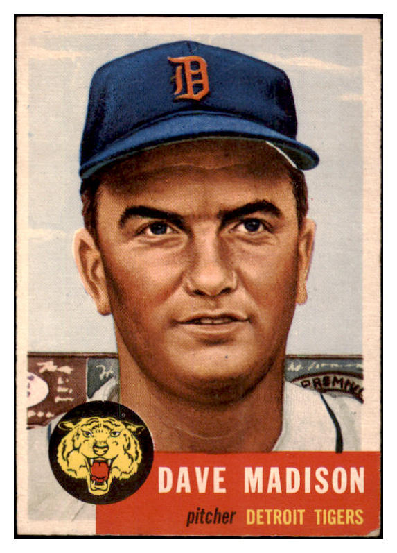 1953 Topps Baseball #099 Dave Madison Tigers EX 528719