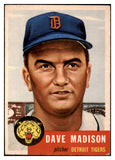 1953 Topps Baseball #099 Dave Madison Tigers EX 528719