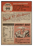 1953 Topps Baseball #099 Dave Madison Tigers EX 528719