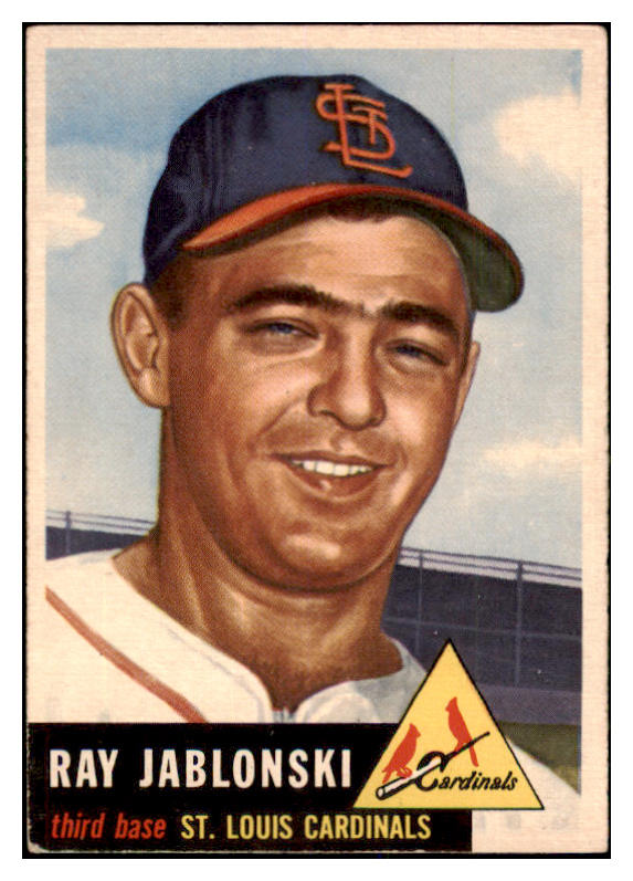 1953 Topps Baseball #189 Ray Jablonski Cardinals EX 528724